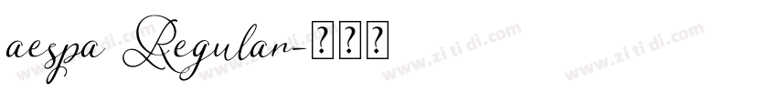 aespa Regular字体转换